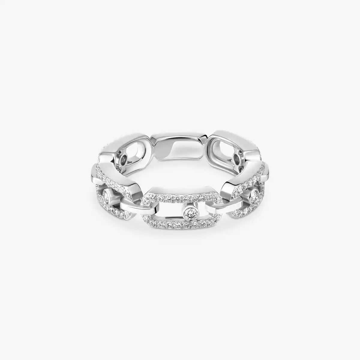 [Luxe Jewellery] Move Link Pave_-Set Diamond Ring in Gold