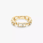 [Luxe Jewellery] Move Link Pave_-Set Diamond Ring in Gold