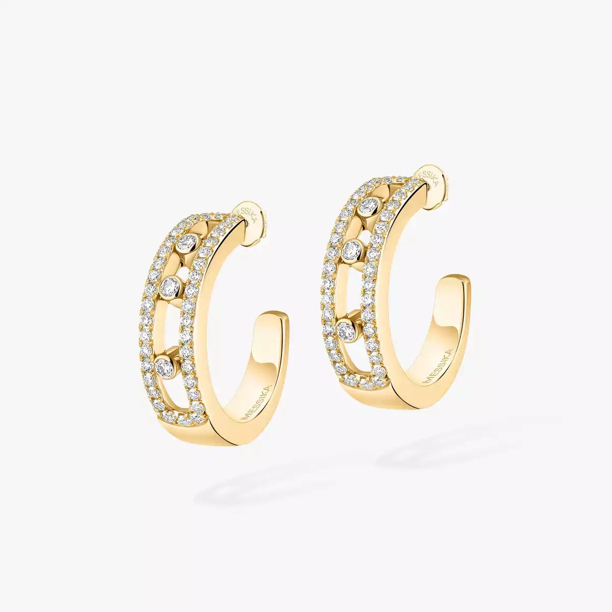 [Luxe Jewellery] Diamond Pave_ Hoop Earrings Move
