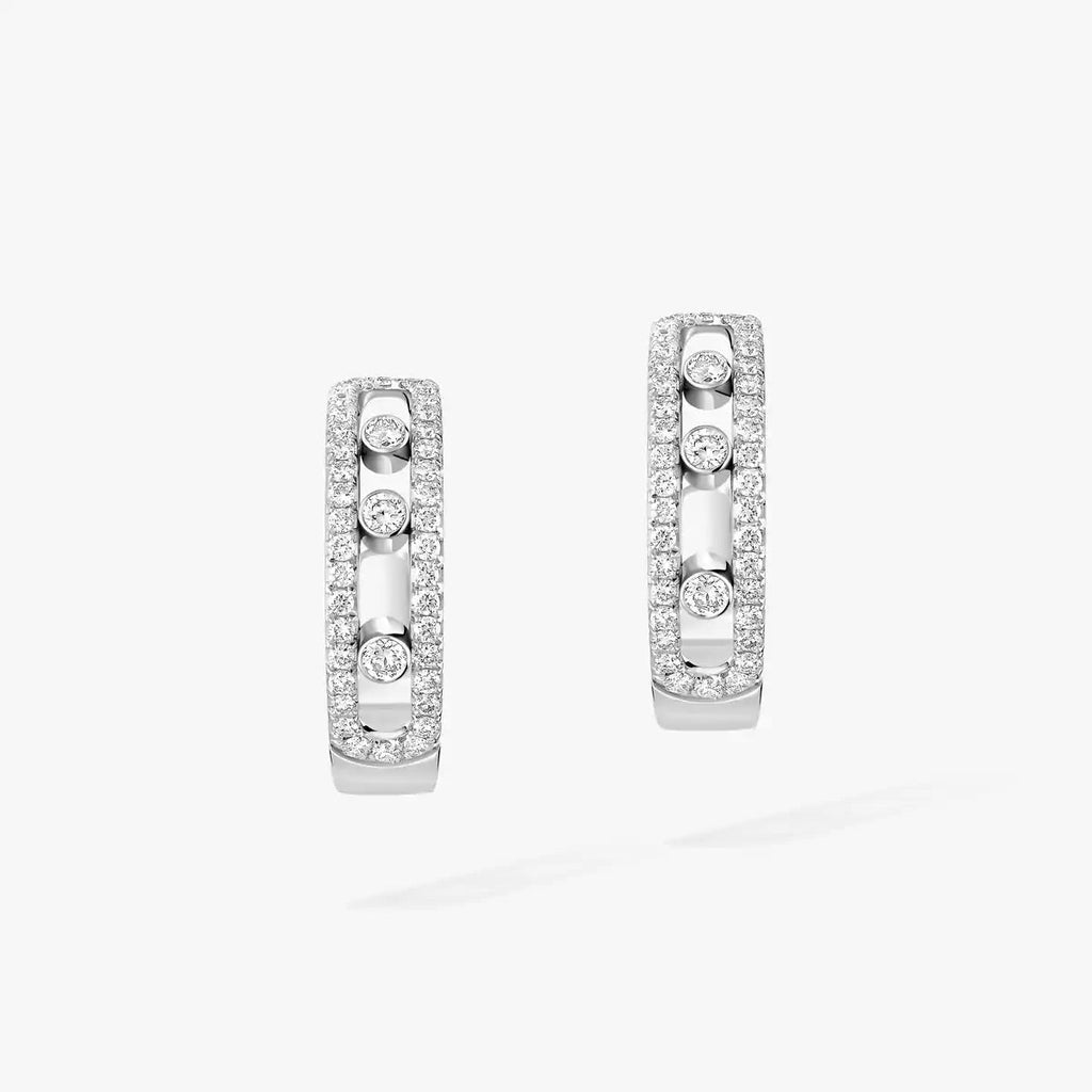 [Luxe Jewellery] Diamond Pave_ Hoop Earrings Move