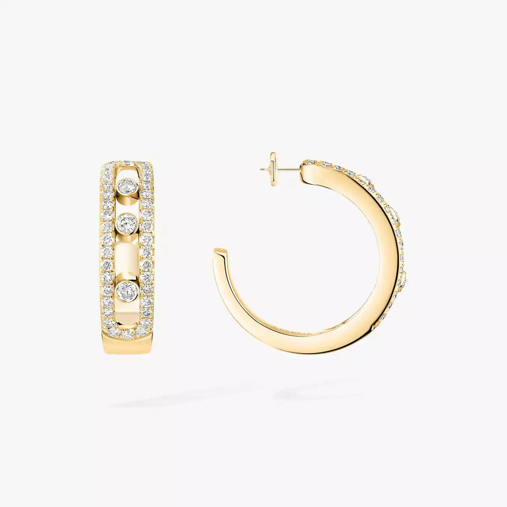 [Luxe Jewellery] Diamond Pave_ Hoop Earrings Move