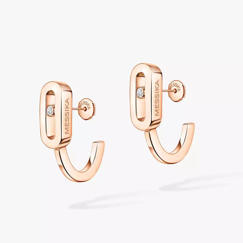[LUXE JEWELRY]Diamond Mini Hoop Earrings Move Classique