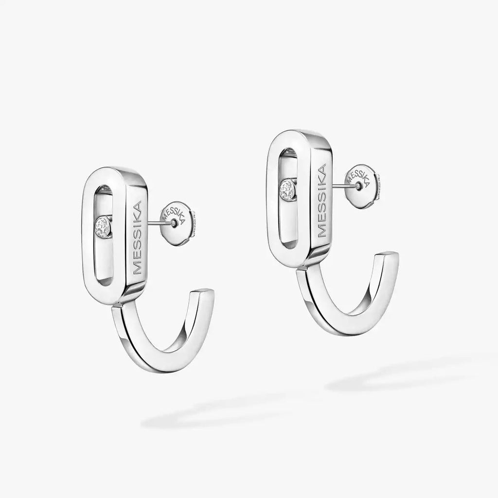 [LUXE JEWELRY]Diamond Mini Hoop Earrings Move Classique