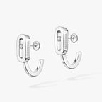 [LUXE JEWELRY]Diamond Mini Hoop Earrings Move Classique
