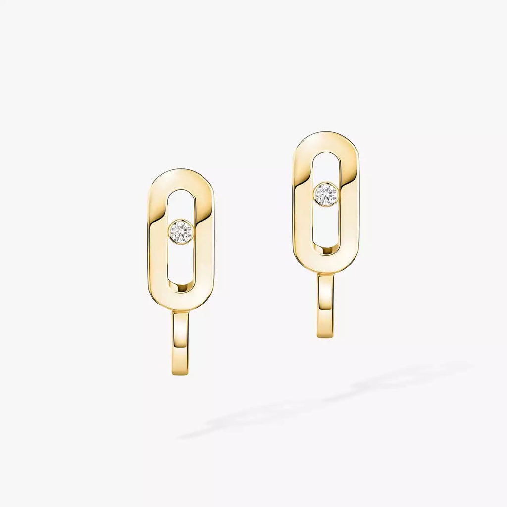 [LUXE JEWELRY]Diamond Mini Hoop Earrings Move Classique