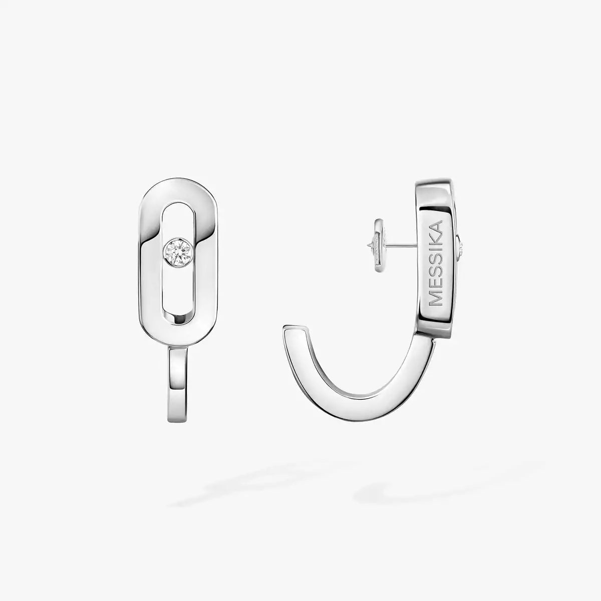 [LUXE JEWELRY]Diamond Mini Hoop Earrings Move Classique