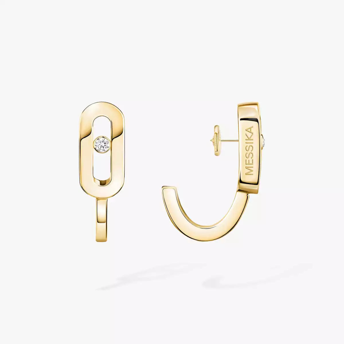 [LUXE JEWELRY]Diamond Mini Hoop Earrings Move Classique