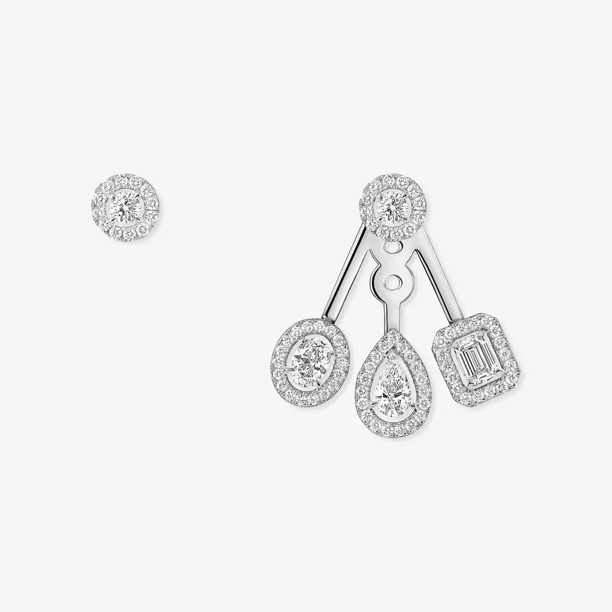 [Luxe Jewellery]  My Twin Trio  Diamond Earrings