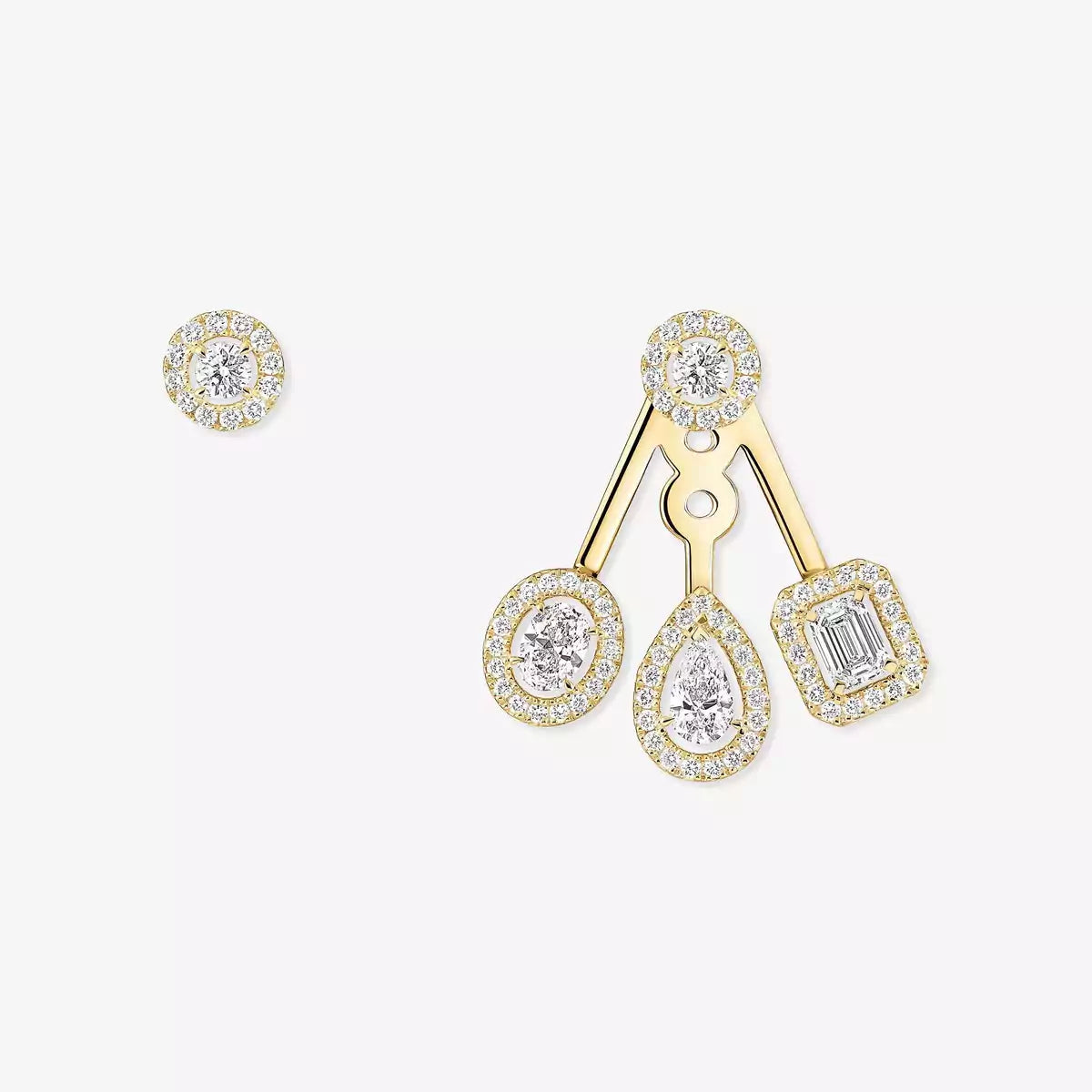 [Luxe Jewellery]  My Twin Trio  Diamond Earrings