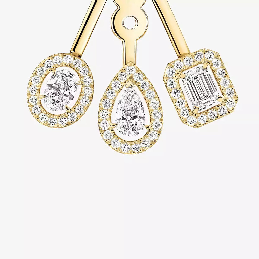 [Luxe Jewellery]  My Twin Trio  Diamond Earrings