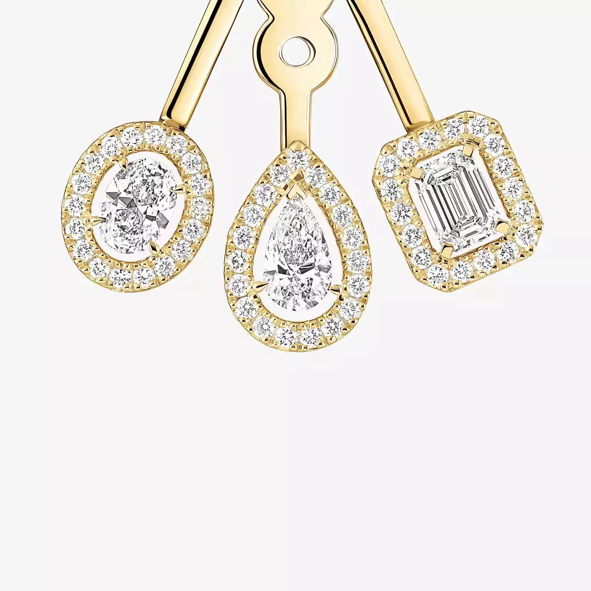 [Luxe Jewellery]  My Twin Trio  Diamond Earrings