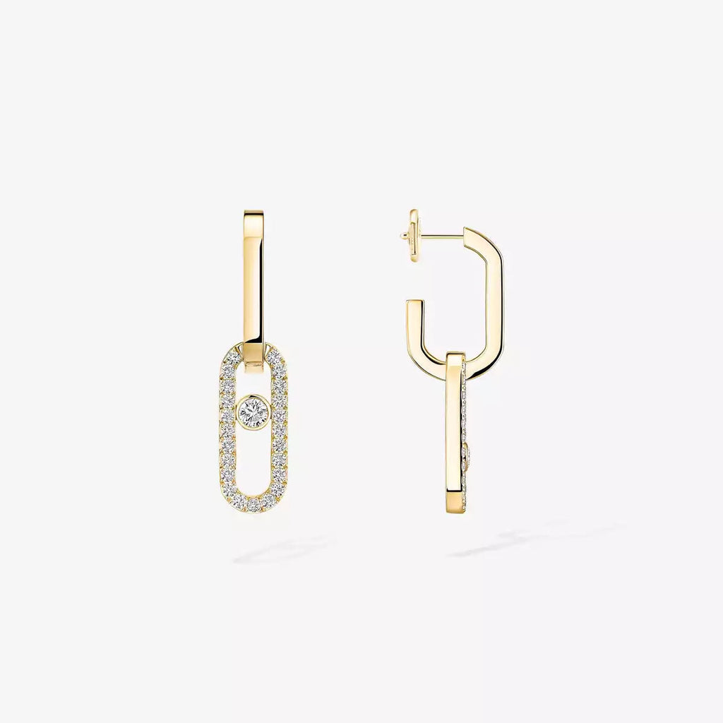 [LUXE JEWELRY]Move Link Diamond Earrings