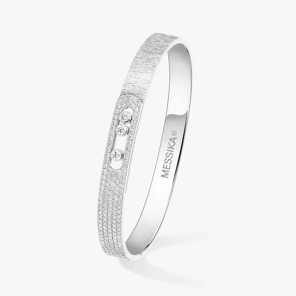 [Luxe Jewellery] Move Noa Ciselé half pavé bangle