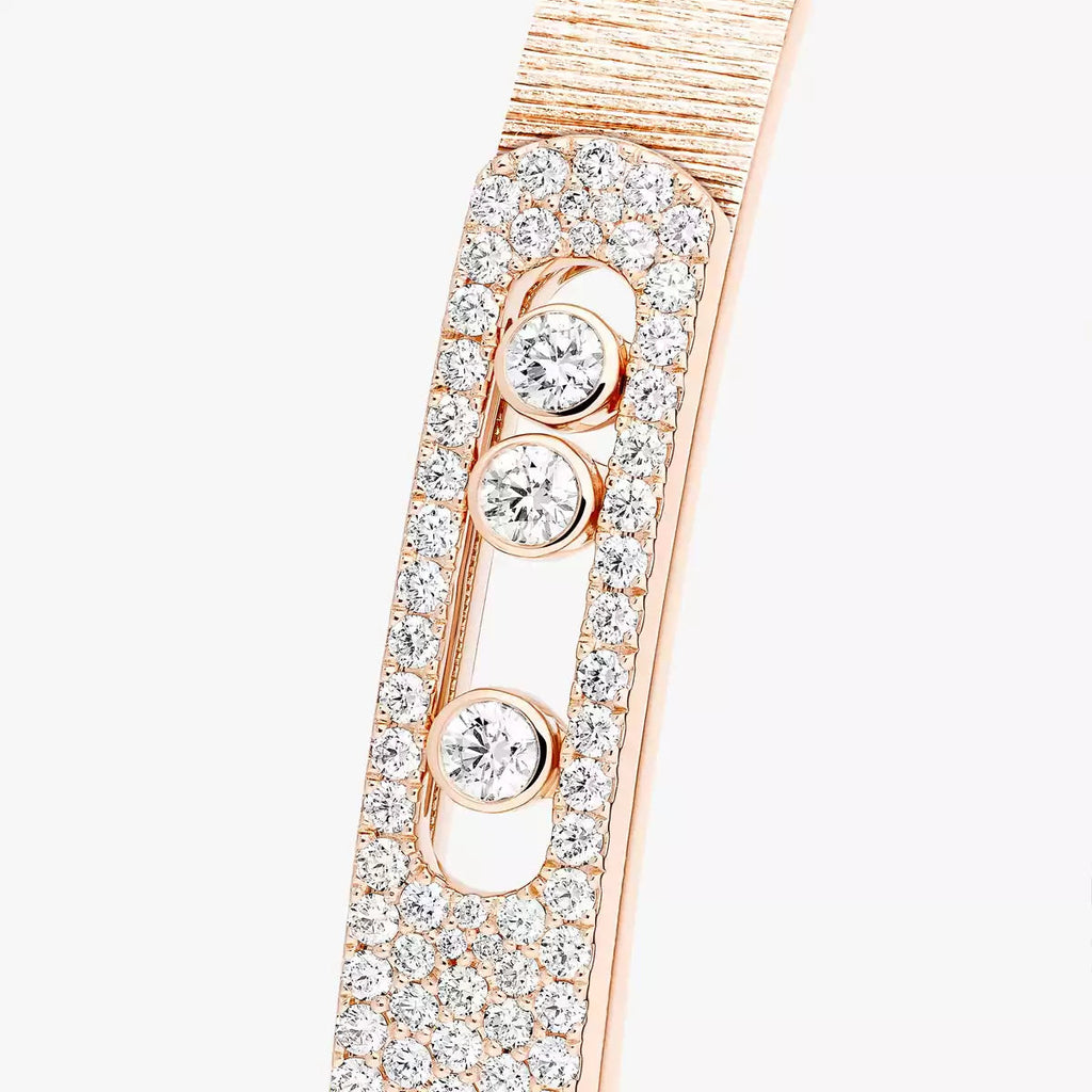 [Luxe Jewellery] Move Noa Ciselé half pavé bangle