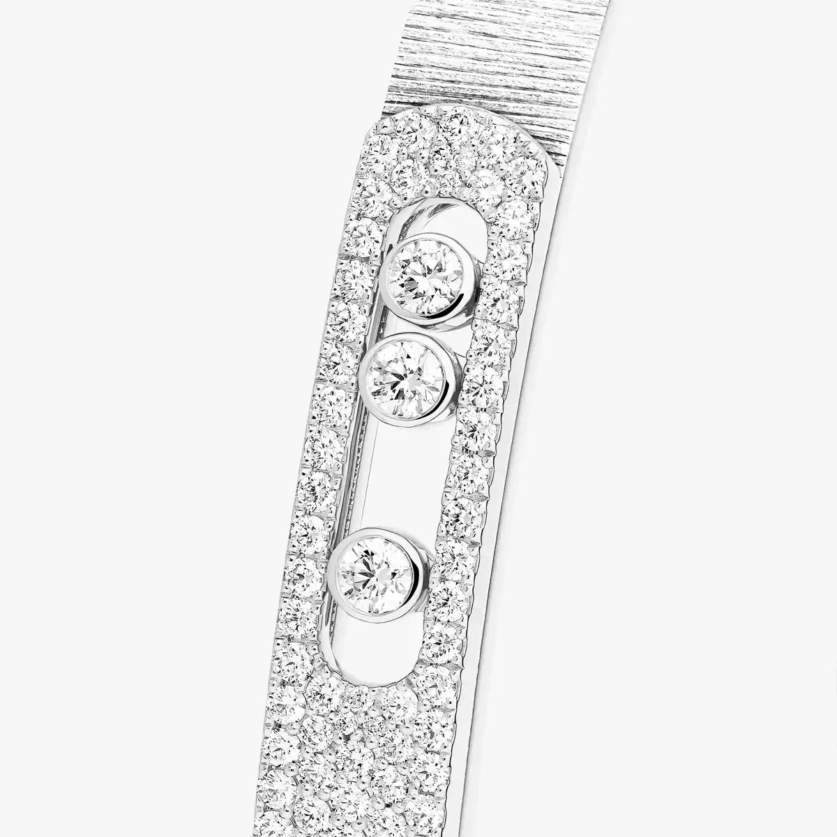 [LUXE JEWELRY]Move Noa Ciselé half pavé bangle