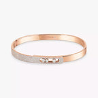 [Luxe Jewellery] Move Noa Rose Gold Pavé Diamond Bangle Bracelet