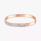 [LUXE JEWELRY]Move Noa Rose Gold Pavé Diamond Bangle Bracelet