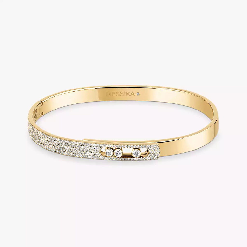 [LUXE JEWELRY]Move Noa Rose Gold Pavé Diamond Bangle Bracelet