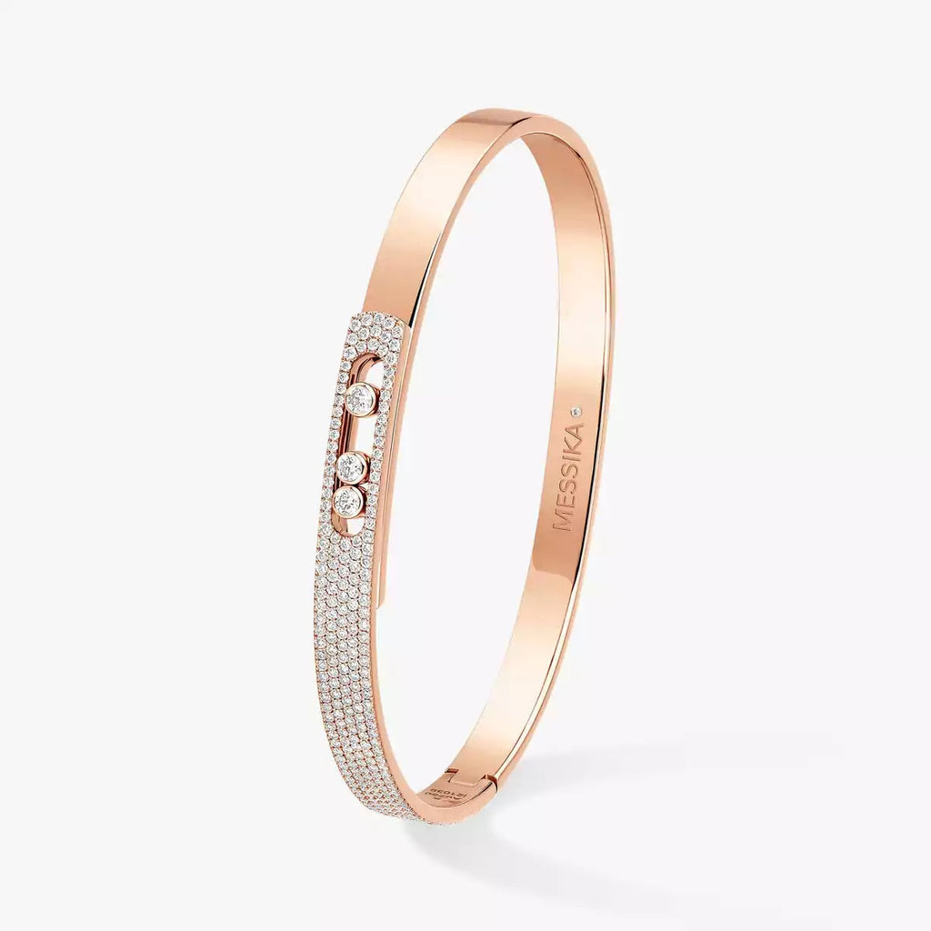 [Luxe Jewellery] Move Noa Rose Gold Pavé Diamond Bangle Bracelet
