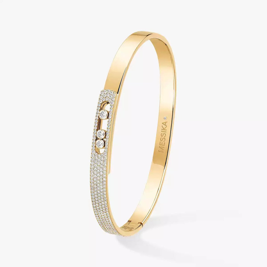 [LUXE JEWELRY]Move Noa Rose Gold Pavé Diamond Bangle Bracelet