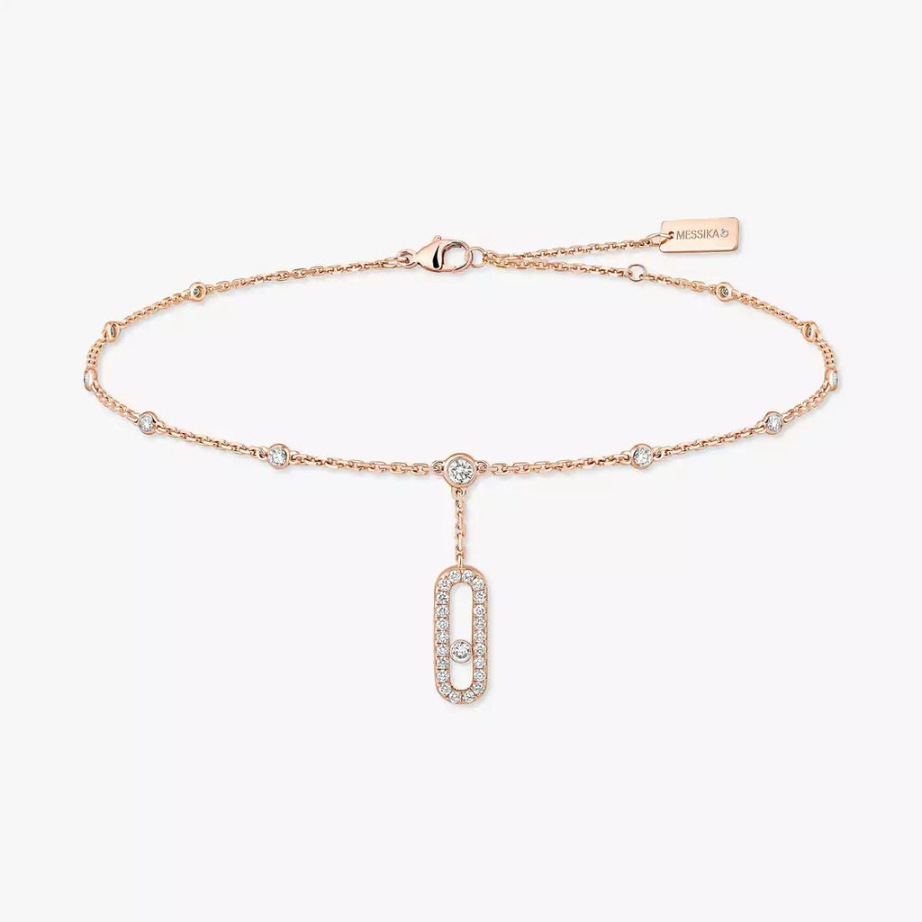 [Luxe Jewellery]  Move Uno pavé ankle bracelet