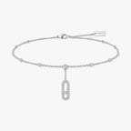 [Luxe Jewellery]  Move Uno pavé ankle bracelet