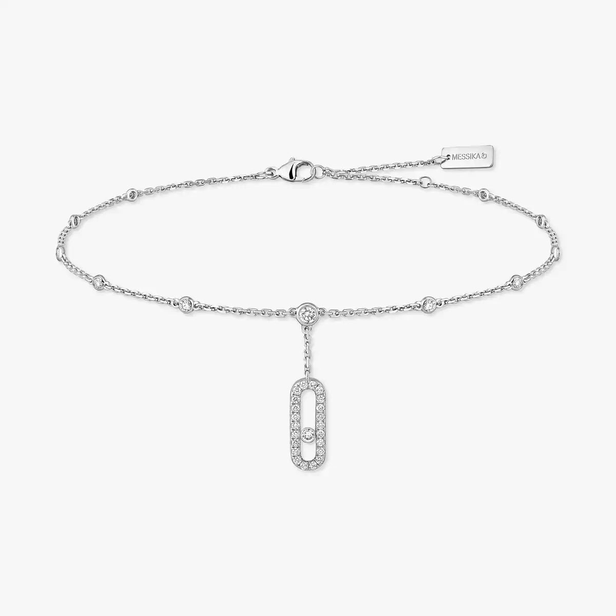 [Luxe Jewellery]  Move Uno pavé ankle bracelet