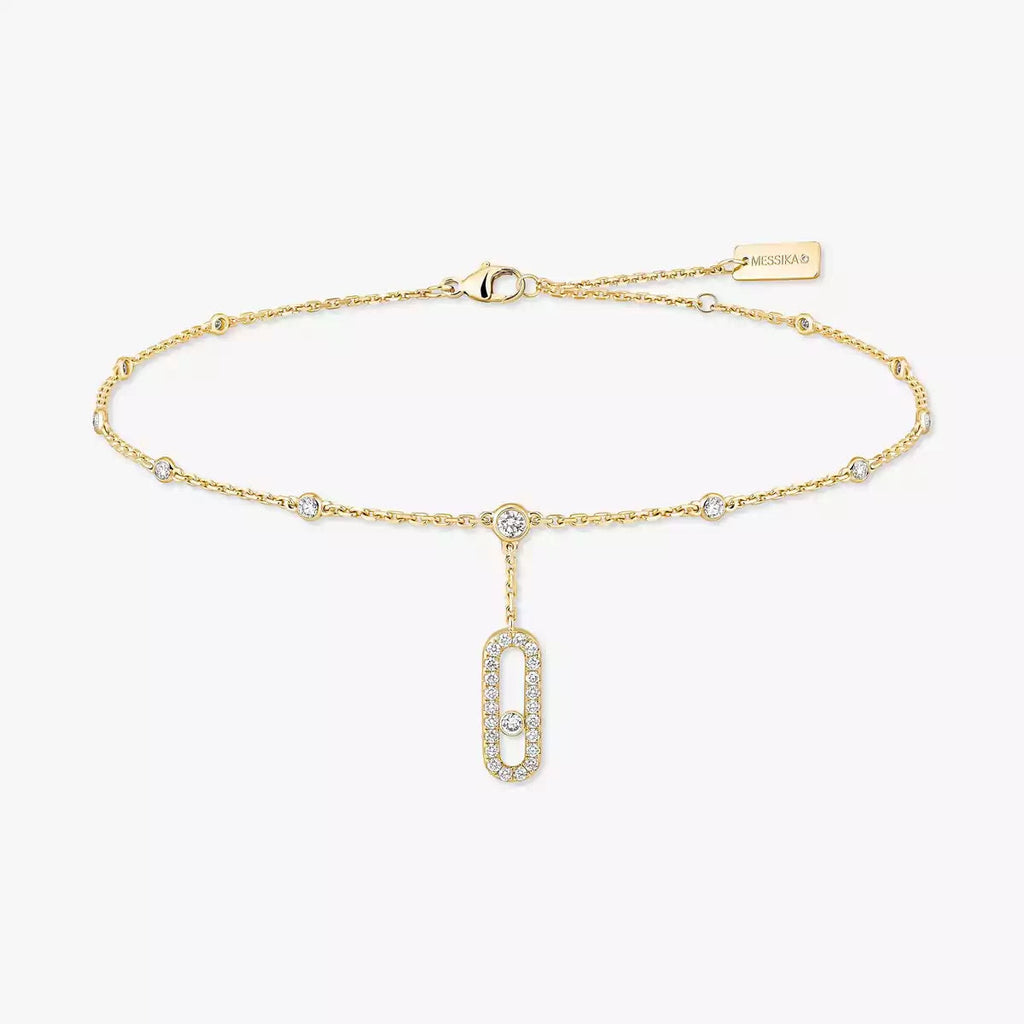 [Luxe Jewellery]  Move Uno pavé ankle bracelet