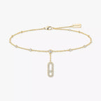 [Luxe Jewellery]  Move Uno pavé ankle bracelet