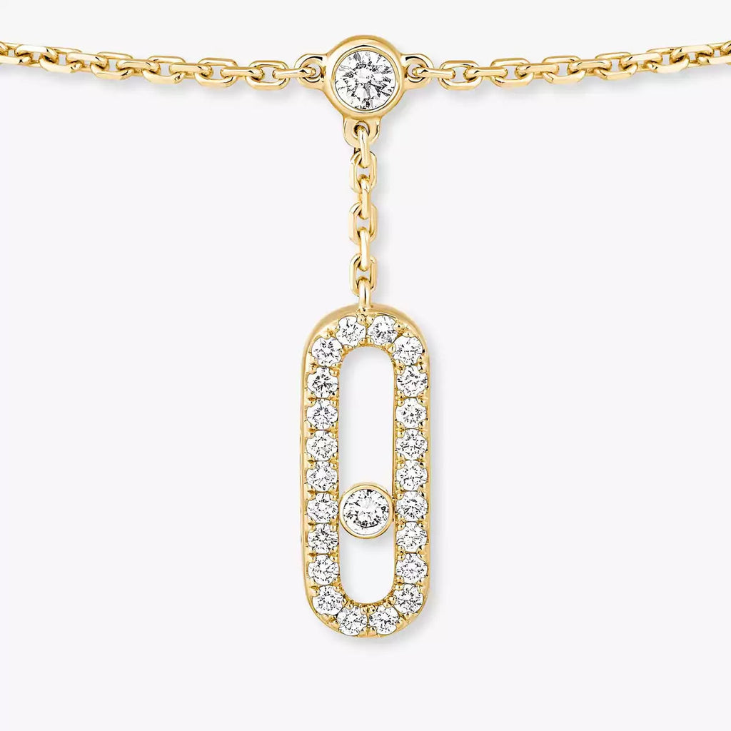 [LUXE JEWELRY] Move Uno pavé ankle bracelet