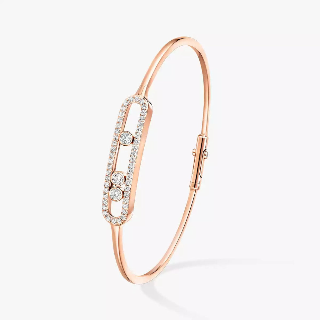 [LUXE JEWELRY]Move Pavé Diamond Bangle Bracelet M