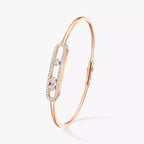 [LUXE JEWELRY]Move Pavé Diamond Bangle Bracelet M