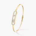 [LUXE JEWELRY]Move Pavé Diamond Bangle Bracelet M