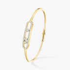 [LUXE JEWELRY]Move Pavé Diamond Bangle Bracelet M