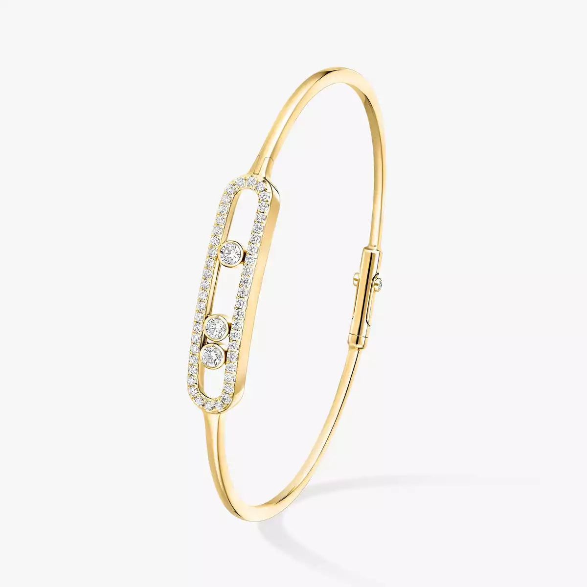 [LUXE JEWELRY]Move Pavé Diamond Bangle Bracelet M