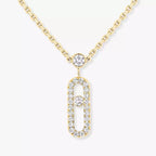 [Luxe Jewellery] 2 Rows Rose Gold Diamond Pave_ Necklace Move Uno