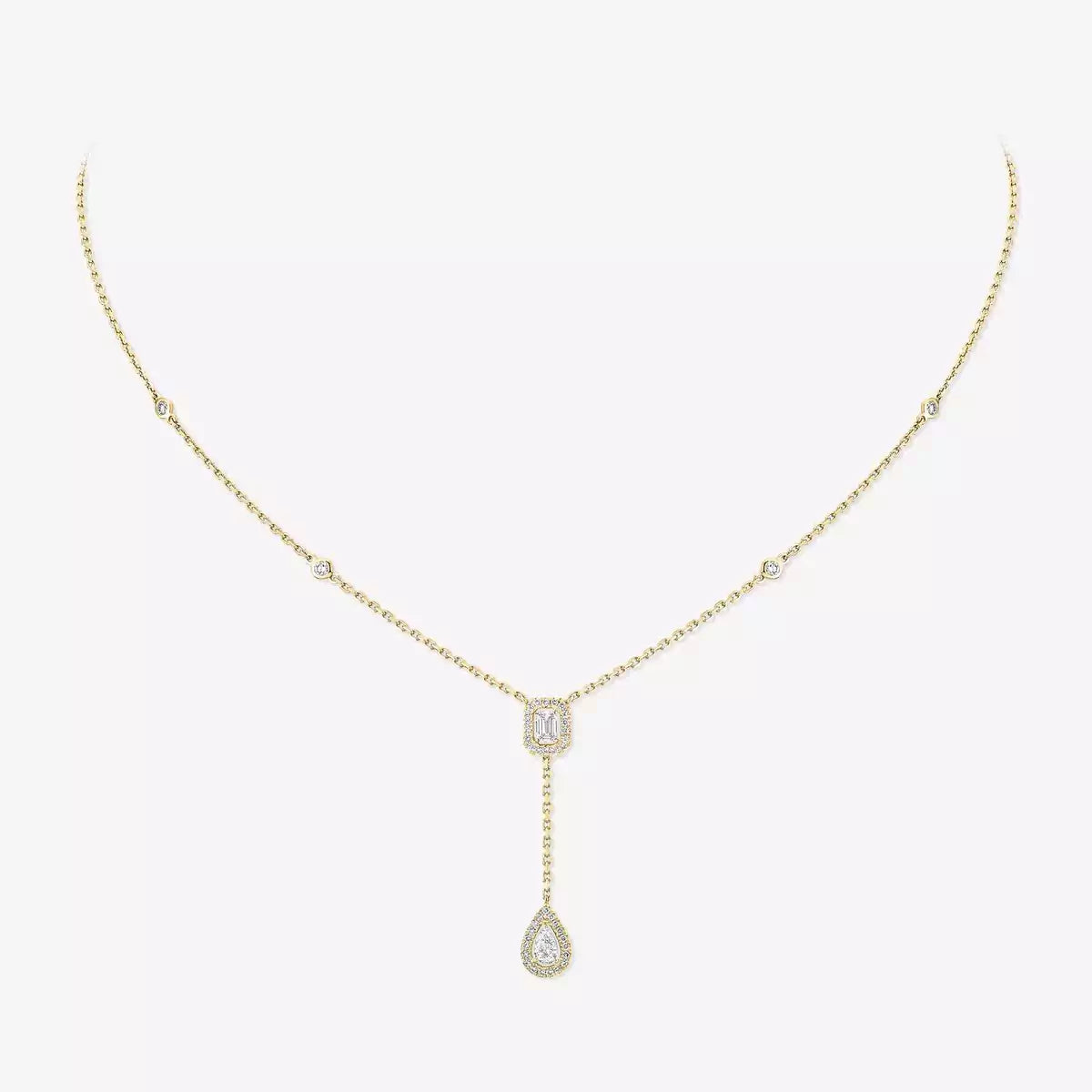 [Luxe Jewellery] Gold Diamond Tie Necklace