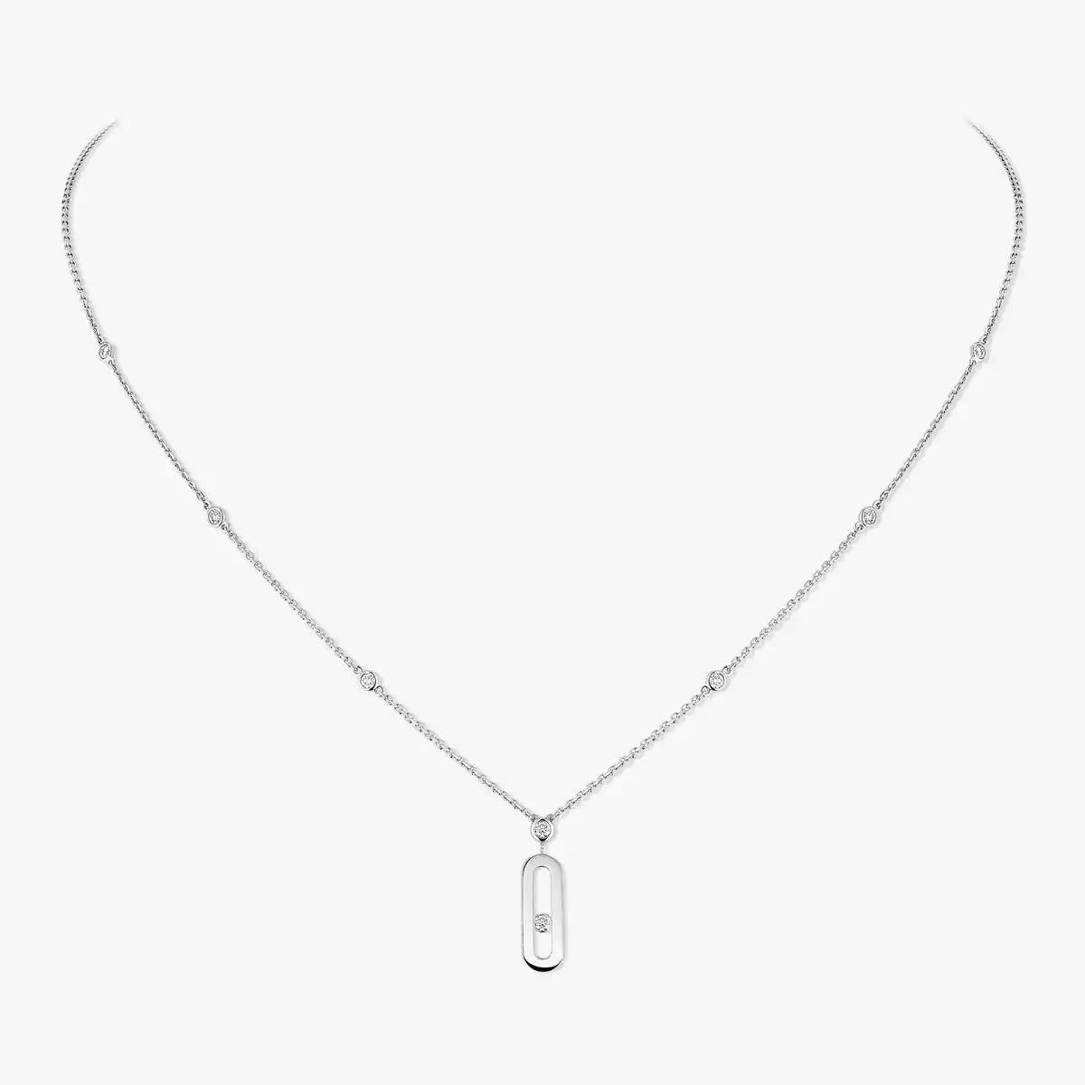 [LUXE JEWELRY] Move Uno Gold Diamond Long Necklace