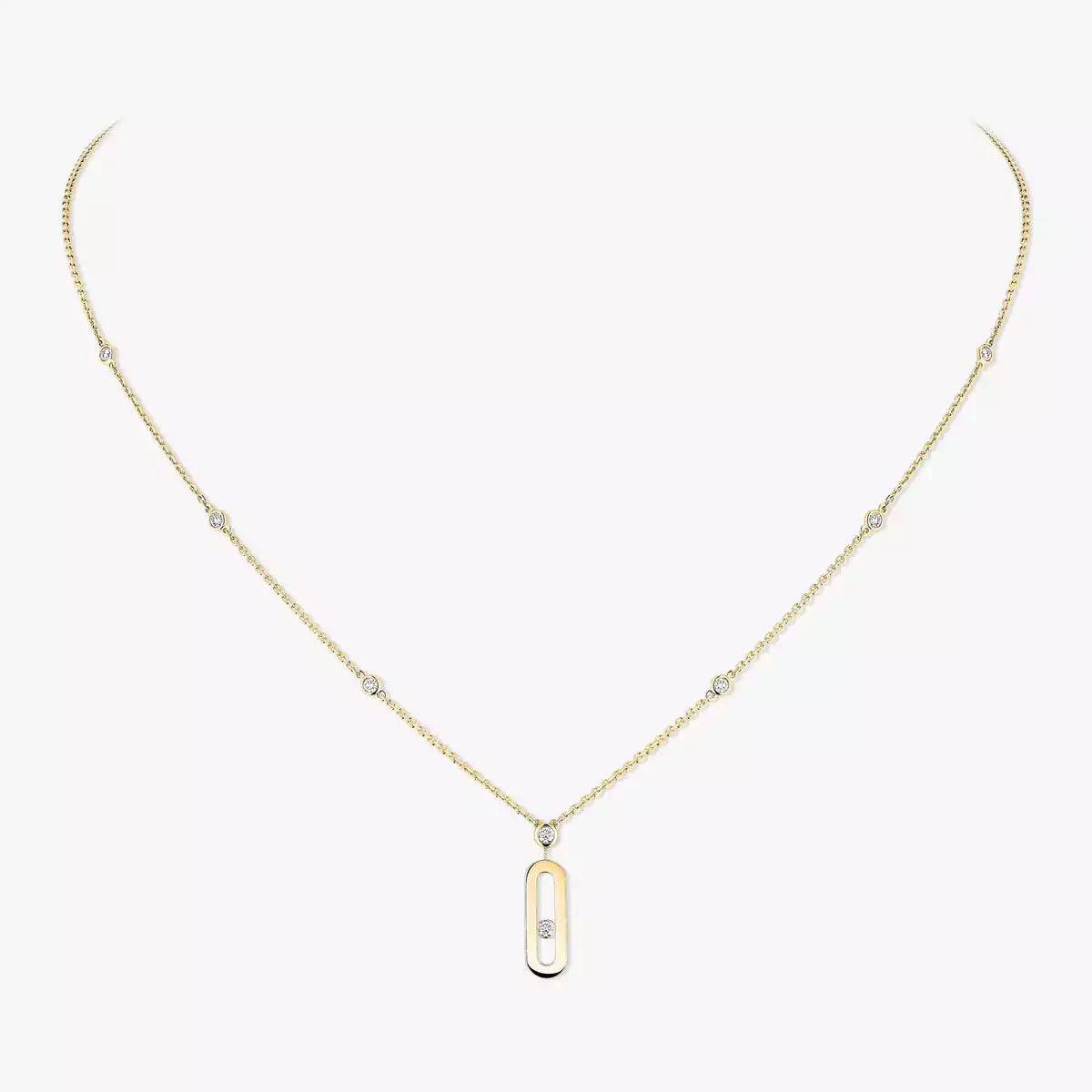 [Luxe Jewellery]  Move Uno Gold Diamond Long Necklace