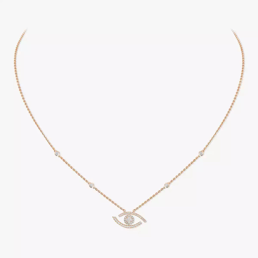 [Luxe Jewellery] Pave_ Diamond Necklace Lucky Eye