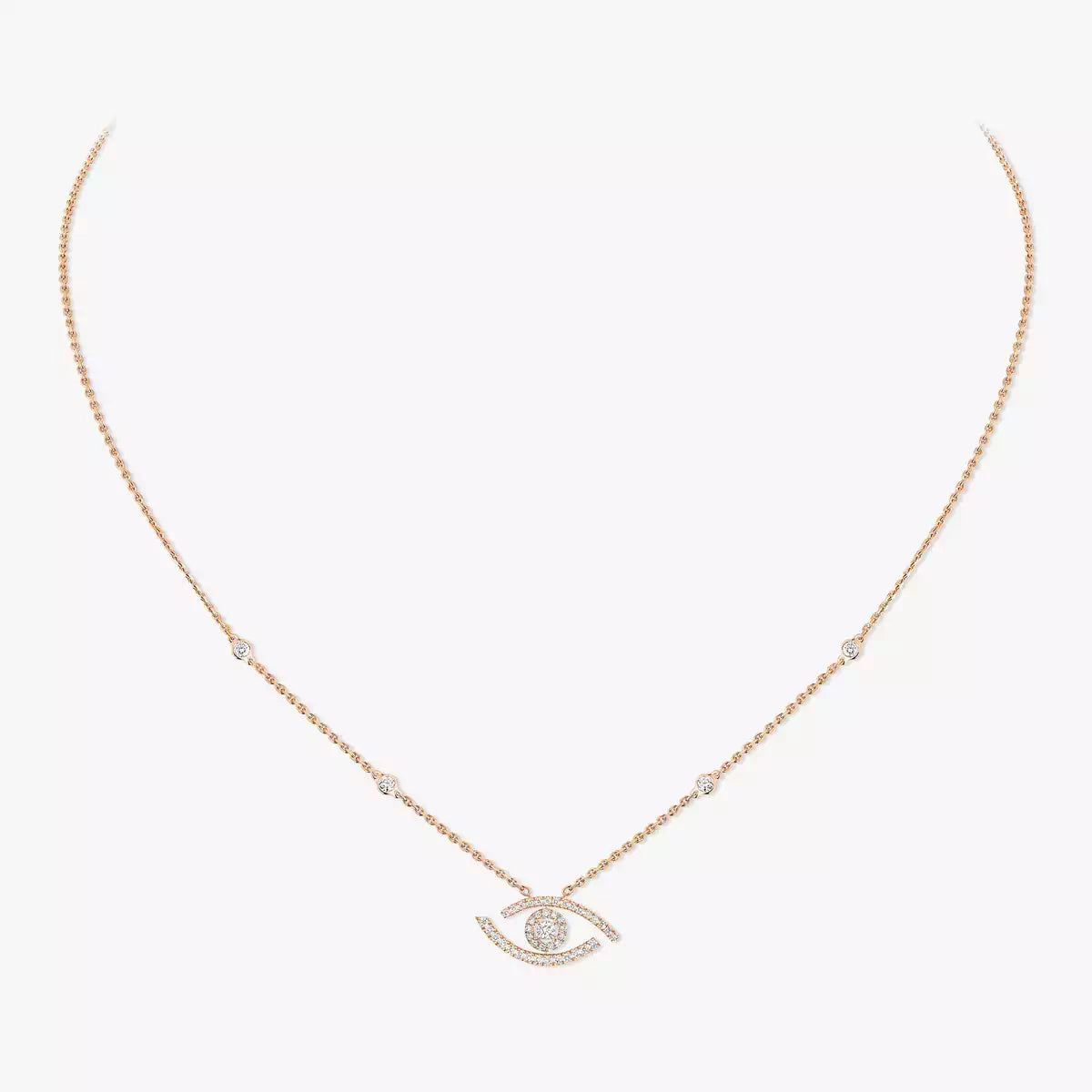 [Luxe Jewellery] Pave_ Diamond Necklace Lucky Eye