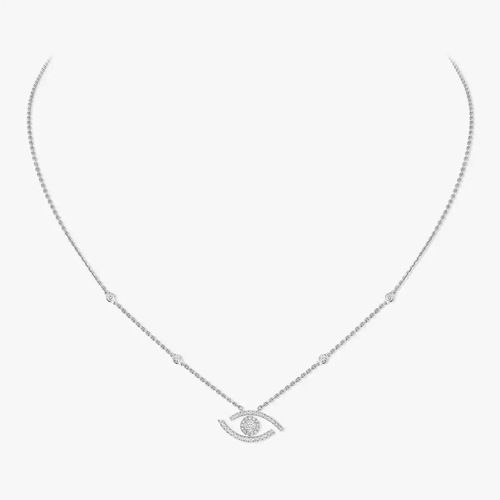 [Luxe Jewellery] Pave_ Diamond Necklace Lucky Eye
