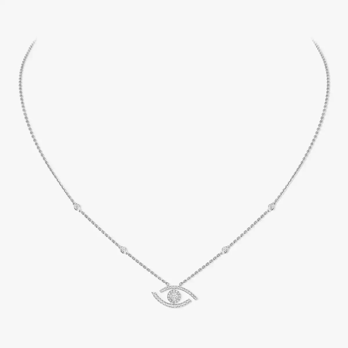 [Luxe Jewellery] Pave_ Diamond Necklace Lucky Eye