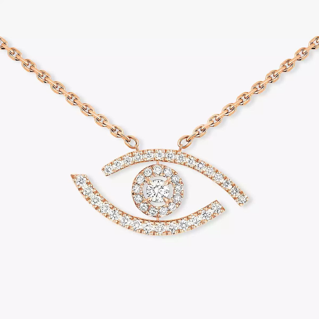 [Luxe Jewellery] Pave_ Diamond Necklace Lucky Eye