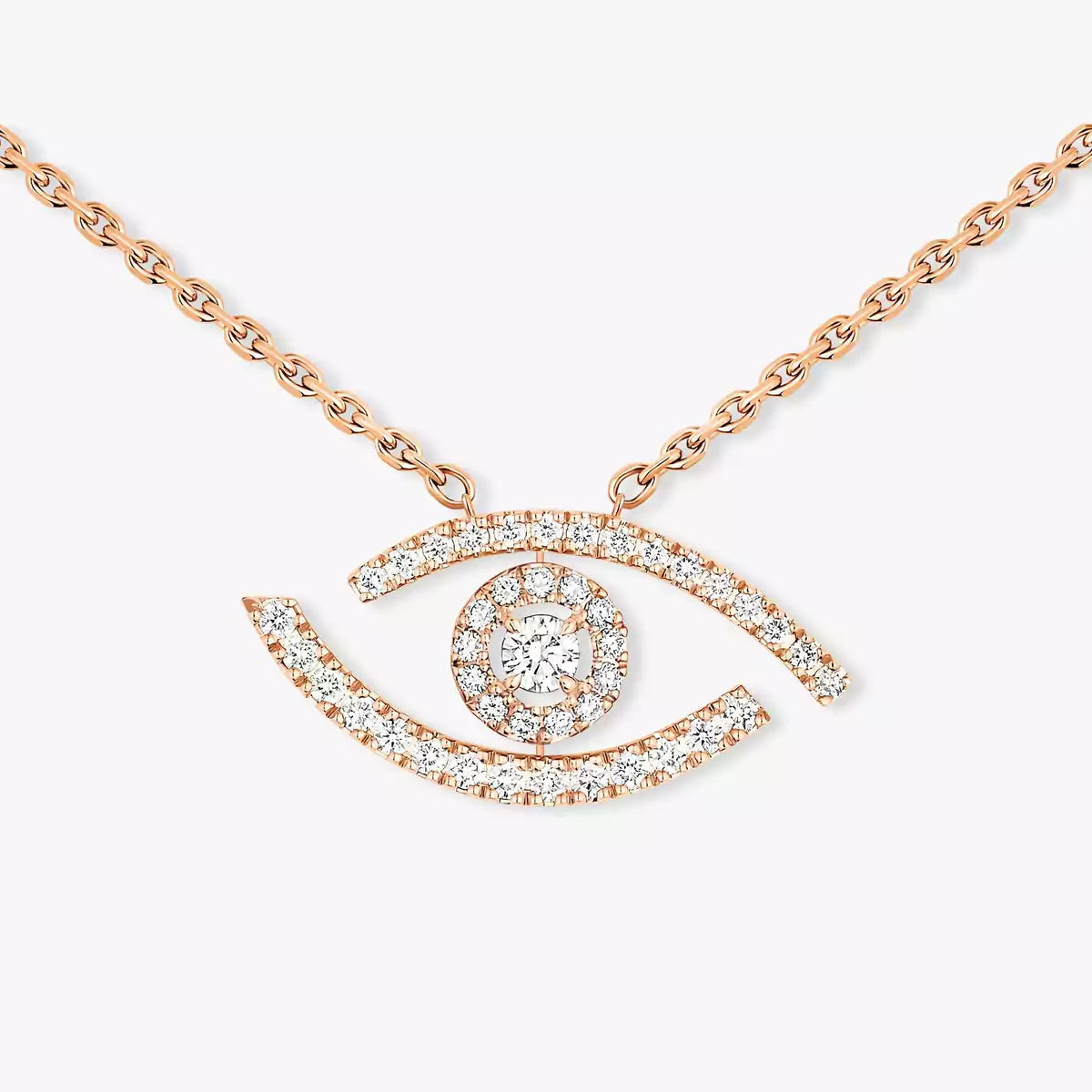 [Luxe Jewellery] Pave_ Diamond Necklace Lucky Eye