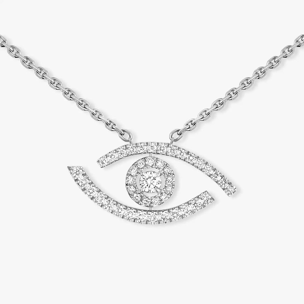 [Luxe Jewellery] Pave_ Diamond Necklace Lucky Eye