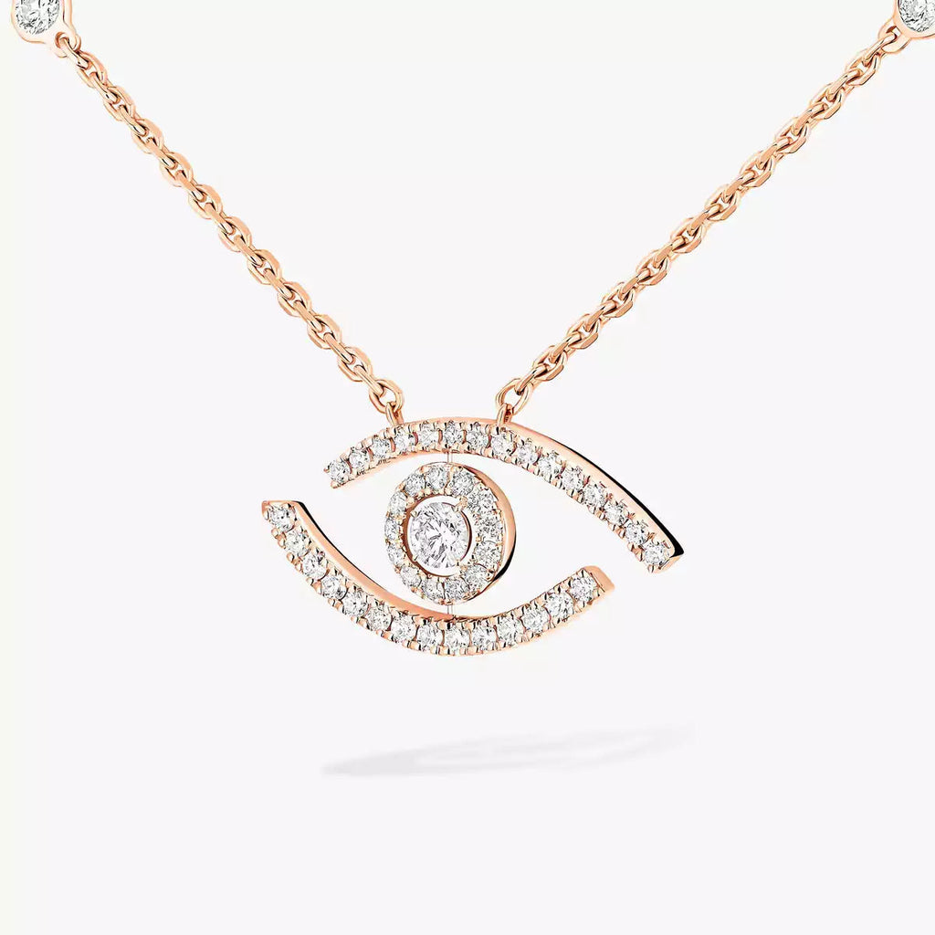[Luxe Jewellery] Pave_ Diamond Necklace Lucky Eye