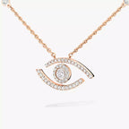 [Luxe Jewellery] Pave_ Diamond Necklace Lucky Eye