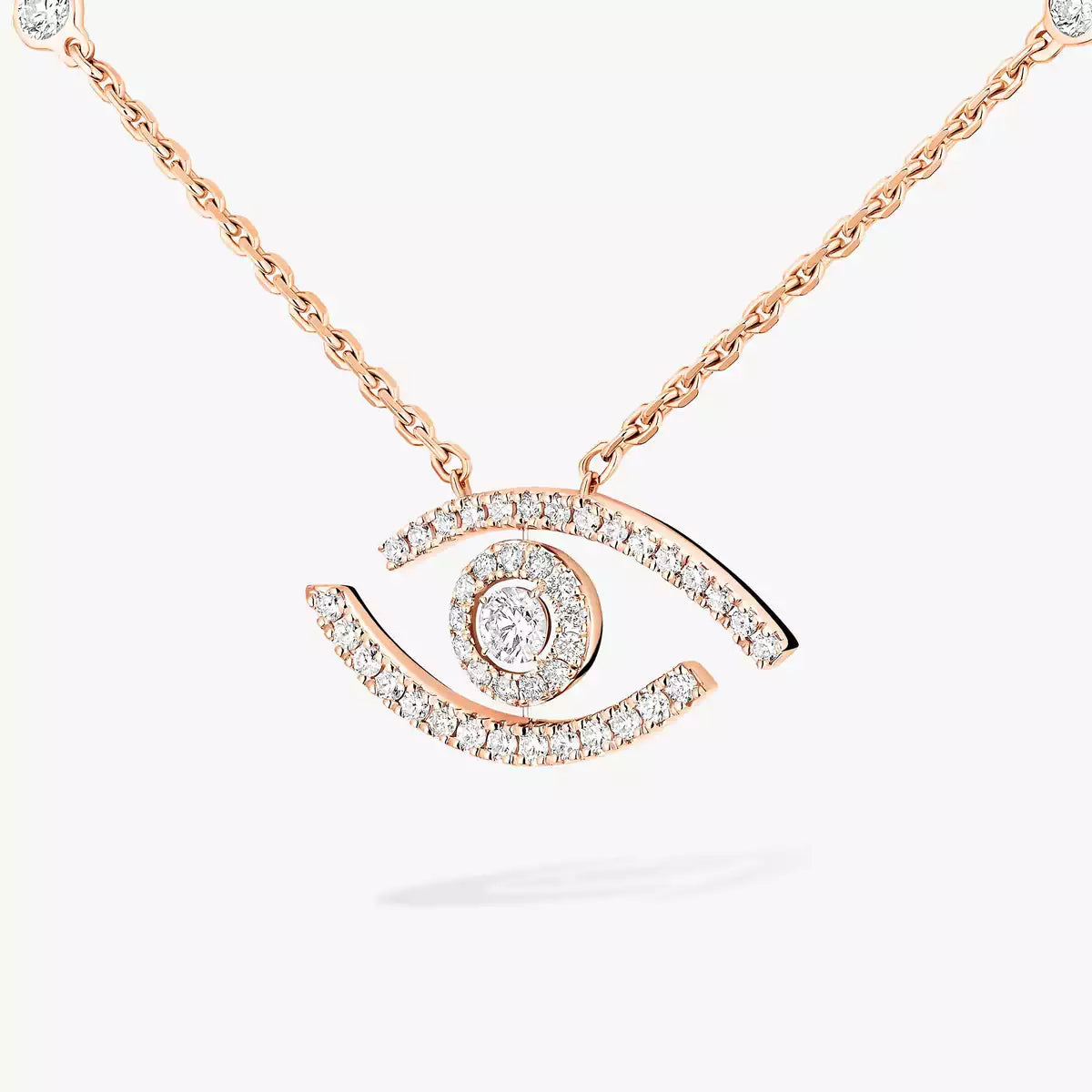 [Luxe Jewellery] Pave_ Diamond Necklace Lucky Eye