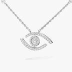 [Luxe Jewellery] Pave_ Diamond Necklace Lucky Eye